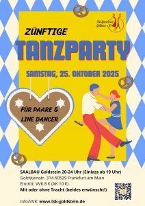 Zünftige Tanzparty am 25.10.2025 in Goldstein